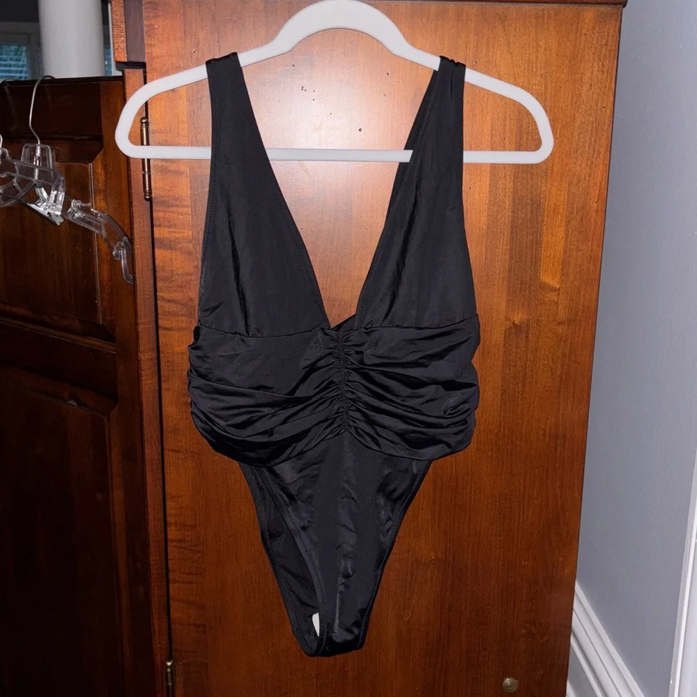 Aerie Plunge Ruched Cheekiest One Piece Swimsuit